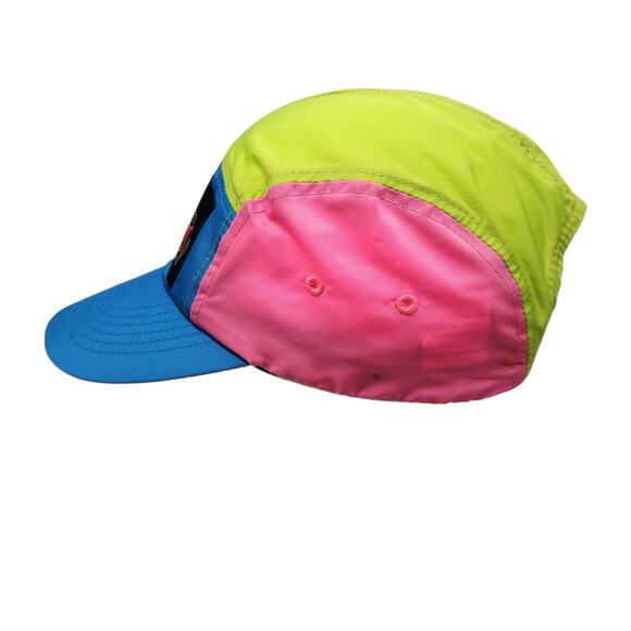 DISNEY UNIVERSAL STUDIOS RETRO NEON COLORBLOCK SNAPBACK HAT CAP VACATION - Picture 4 of 7